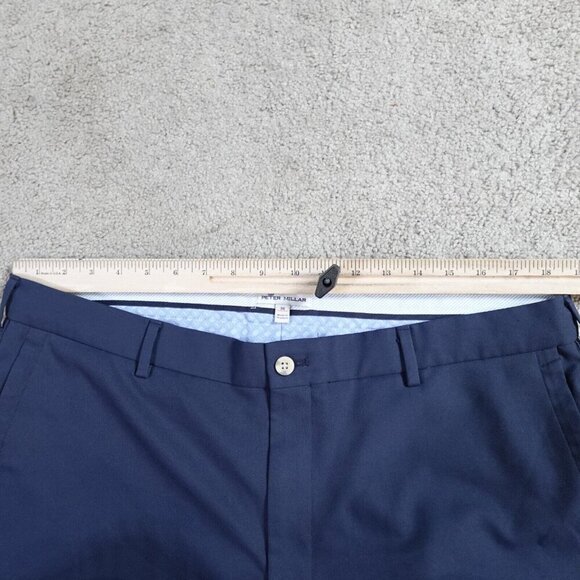 Peter Millar Shorts 38 Blue Solid EB82 8" in Embroidered "H" - Picture 6 of 11